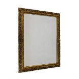 Decorative rectangular gilt framed bevelled wall mirror, overall dimensions including frame 56cm x