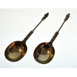 Pair of Victorian silver apostle spoons, London 1898, 3.1oz approx Condition: