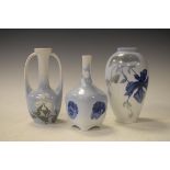 Three Royal Copenhagen vases Condition: