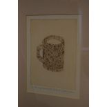 Fiona James - Artist's proof etching - Princess et Papyrus, signed and titled in pencil and dated