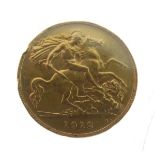 Gold Coin - George V half sovereign, 1912 Condition: