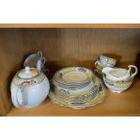 Adams 'Normandy' pattern six person bone china part tea set Condition: