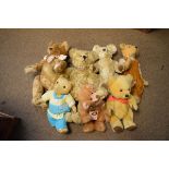 Five various limited edition and other modern teddy bears, together with two older bears Condition: