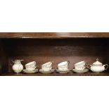 Mitterteigh Bavarian porcelain coffee set having silvered decoration Condition: