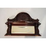 Early 20th Century mahogany wall bracket having carved shell design cresting with serpentine front