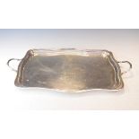 George V silver two handled tray, Sheffield 1924, 77oz approx Condition: