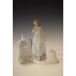 Lladro figure - Afternoon Promenade, together with a Lladro 1997 Christmas Bell and a Lladro Society