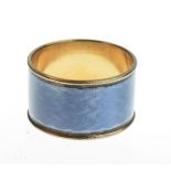Norwegian silver gilt and blue enamel napkin ring Condition: