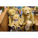 Four modern Steiff jointed teddy bears Condition: