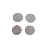 Coins - Two cartwheel 2d, together with two cartwheel pennies Condition: