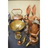Quantity of various copper and brassware etc Condition: