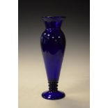 Modern Bristol Blue glass baluster shaped vase Condition: