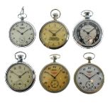 Six various pocket watches including Sekonda and Ingersoll Condition: