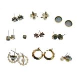 Quantity of gold and gold coloured metal earrings etc Condition: