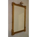 19th Century gilt gesso framed bevelled wall mirror Condition: