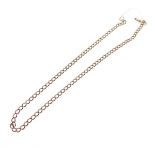 9ct gold curb link albert, 20g approx Condition: