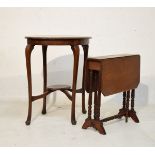 Early 20th Century mahogany oval occasional table and a Sutherland table Condition:
