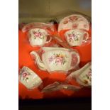 Royal Crown Derby 'Derby Posies' pattern two person tea set, boxed Condition: