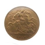 Gold Coin - George V half sovereign, 1914 Condition: