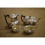 Silver plated four piece tea set Condition: