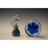 Two Mdina glass paperweights Condition:
