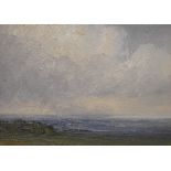 John Foulger - Pair of oils on card - Seascapes, 10cm x 14cm, framed and glazed Condition: