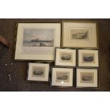Quantity of mainly 19th Century coloured prints relating to Weston Super Mare, all framed and glazed