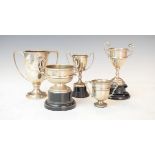 Five small George VI silver trophy cups, 4.5oz approx Condition: