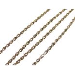 9ct gold rope twist neck chain Condition: