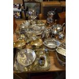 Large quantity of silver plated hollow ware etc Condition: