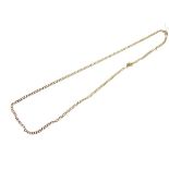 File curb link neck chain, the clasp stamped 375, approx 15.8g Condition: