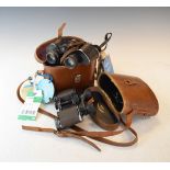 Pair of vintage Carl Zeiss Delturisem 8x24 binoculars together with a pair of vintage Negretti &