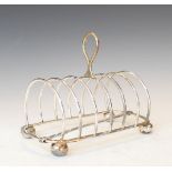 Victorian silver six division toast rack, London 1873, 9.4oz approx Condition: