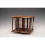 Early 20th Century mahogany revolving square table top book case Condition: