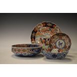 Two Japanese Imari bowls, together with two similar smaller bowls Condition: