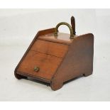 Late 19th Century walnut coal box having hinged cover Condition: