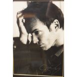 Sting (The Police) - Signed black and white print, framed and glazed Condition: