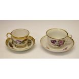 Early 19th Century Barr, Flight & Barr Worcester tea cup and saucer decorated with polychrome