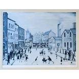 Laurence Stephen Lowry (1887-1976) - Signed limited edition print - The Level Crossing, Burton-on-