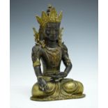 Bronze figure of a seated Buddha, 32.5cm high Condition: No obvious faults or restoration - **