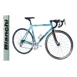 Bianchi alloy framed racing cycle having carbon fibre forks, fitted Shimano Ultegra/105 mix group