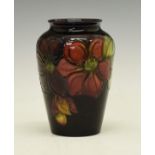 Moorcroft Flambé Clematis vase, painted and impressed marks, 15.25cm high Condition: No obvious