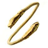 Serpent torc bangle, with Egyptian control marks, 55g gross Condition: Slightly distorted - **