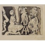 Pablo Picasso (Spanish 1881-1973) - Signed limited edition etching with aquatint - Peintre et Modele