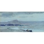 Samuel John Lamorna Birch (1869-1955) - Watercolour sketch - An estuary scene with shipping,