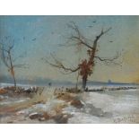 George Sheffield (1839-1892) - Pair of watercolours - Winter landscapes, each signed and dated 1884,