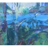 Neil Murison (b.1930) - Watercolour - Palms And Swimming Pool, signed, 28.5cm x 32cm A.R. Condition: