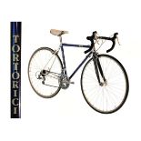 Vitus Duralinox Tortorici branded, bonded aluminium framed racing cycle in blue, with replacement