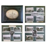 20th Century British Naval Interest - Black lacquered photograph album containing 600 captioned