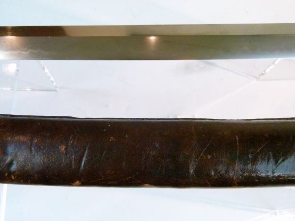Japanese officers Katana, with braid bound shark skin covered grip and military pattern brass - Image 3 of 10